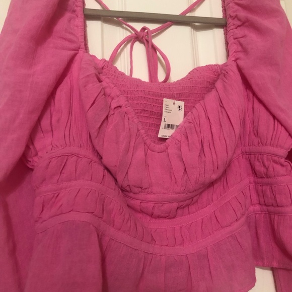 Free People pink top size large - Picture 2 of 7